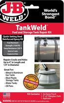 Kit de reparo J-B Weld 2110 Tanque de combustível de metal, cinza Kit de reparo J-B Weld 2110 Tanque de combustível de metal, cinza