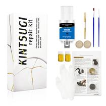 Kit de reparo Kintsugi 1DFAUL Gold com 25 mL de médio e 10 g de pó Kit de reparo Kintsugi 1DFAUL Gold com 25 mL de médio e 10 g de pó