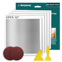 Kit de reparo para drywall Botyboty 30 x 30 cm, remendo com 5 peças Kit de reparo para drywall Botyboty 30 x 30 cm, remendo com 5 peças