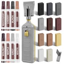Kit de reparo para piso laminado Xmnamc com 11 ceras e 8 marcadores Kit de reparo para piso laminado Xmnamc com 11 ceras e 8 marcadores