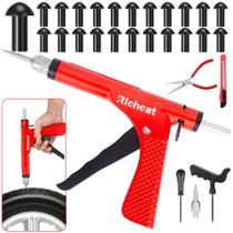 Kit de Reparo para Pneus Tubeless Richcat com Plug de Cogumelo, Repara Furos e Pneus Murchos para Motos, Carros, Caminhões e Quadriciclos Kit de Reparo para Pneus Tubeless Richcat com Plug de Cogumelo, Repara Furos e Pneus Murchos para Motos, Carros, Caminhões e Quadriciclos