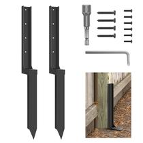 Kit de Reparo para Poste de Cerca ArlinaL 2 Unidades Aço 81 cm Reforçado