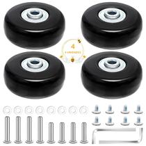 Kit De Reparo Para Rodas De Mala De Borracha Pesada Preta 4 PCS 50x18mm Rodas De Substituição Para