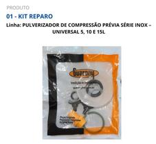 Kit De Reparo Pulverizadores Guarany Pcp Inox Super 2s Cor:Preto Kit De Reparo Pulverizadores Guarany Pcp Inox Super 2s Cor:Preto