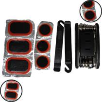 Kit de Reparos de Camara e Ferramentas para Bike com Estojo Preto Acte