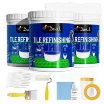 Kit de repintura de banheira e azulejos DWIL White, pacote com 3 Kit de repintura de banheira e azulejos DWIL White, pacote com 3