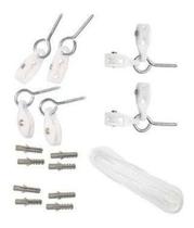 Kit De Reposição Varal De Teto Com Corda De 14mt E Roldana - Jonness Kit De Reposição Varal De Teto Com Corda De 14mt E Roldana - Jonness