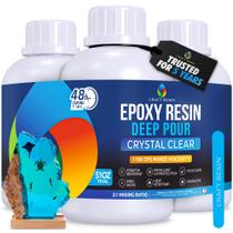 Kit de resina epóxi Craft Resin Deep Pour de 1500 ml com bombas - transparente Kit de resina epóxi Craft Resin Deep Pour de 1500 ml com bombas - transparente
