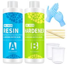Kit de resina epóxi DR. RESIN 16OZ/473ml, 2 peças para bancada