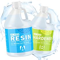 Kit de resina epóxi DR. RESIN de 1 galão para mesa de madeira de bancada