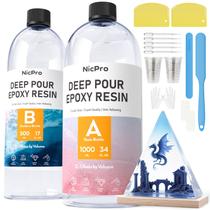 Kit de Resina Epoxi Nicpro 1500ml para Vertido Profundo 2-4 Pulgadas Transparente Kit de Resina Epoxi Nicpro 1500ml para Vertido Profundo 2-4 Pulgadas Transparente