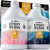 Kit de resina epóxi Nicpro 3.78L Crystal Clear Food Safe