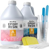 Kit de resina epóxi Nicpro 3.78L Fundição de revestimento artístico de alto brilho