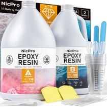 Kit de resina epóxi Nicpro 7.6L de alto brilho para fundição de revestimento artístico
