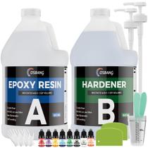 Kit de Resina Epóxi OSBANG 1 Galão Transparente Tipo Duro para DIY