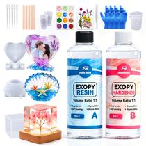 Kit de Resina Epóxi SHORE RESIN 16 oz Transparente Autonivelante