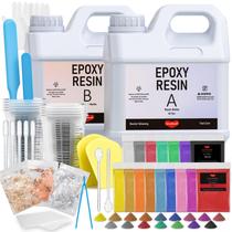 Kit de Resina Epóxi Smallbudi 80 oz Transparente com 16 Cores de Pó Mica Kit de Resina Epóxi Smallbudi 80 oz Transparente com 16 Cores de Pó Mica
