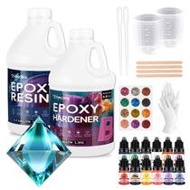 Kit de resina epóxi ZYNNORIX Deep Pour 3,78 L para obras de arte DIY Kit de resina epóxi ZYNNORIX Deep Pour 3,78 L para obras de arte DIY