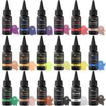 Kit de Resina UV Honcaring, 18 Cores, 20g Cada, Cura Rápida