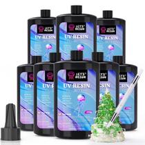 Kit de Resina UV Let's Resin 2000g 8x250ml Transparente Alto Brilho