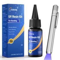 Kit de resina UV OSBANG Curing & Bonding 30g transparente com luz