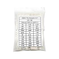 Kit De Resistor Smd Sortido 660pcs 0201 0402 0603 0805 1206 33 Valores 1r-1m 10k 100k 1k 100r