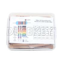 Kit De Resistores De Filme Metálico 1/4W Com 300/600 Peças, 30 Valores De 10 Ohm a 1M, 1% De