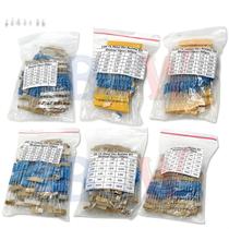 Kit De Resistores De Filme Metálico 150PCS 300PCS Com Tolerância De 1% 1W 2W 3W Resistência De 1K a Kit De Resistores De Filme Metálico 150PCS 300PCS Com Tolerância De 1% 1W 2W 3W Resistência De 1K a