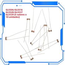 Kit De Resistores Fotossensíveis 50PCS GL5506 GL5516 GL5528 GL5537 GL5539 Resistência Fotocodutiva Kit De Resistores Fotossensíveis 50PCS GL5506 GL5516 GL5528 GL5537 GL5539 Resistência Fotocodutiva