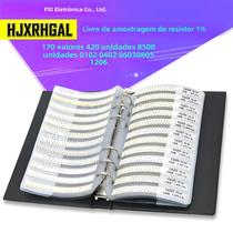 Kit de Resistores SMD de Alta Precisão (1%) - 4250 Peças (0201, 0402, 0603) - 170 Valores (0R~10M)