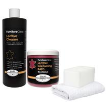 Kit de restauração de couro Furniture Clinic Bordeaux Color