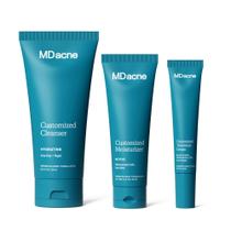 Kit de retinol para acne Skincare MDacne em 3 etapas com limpador e hidratante