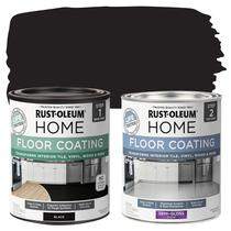 Kit de revestimento de piso Rust-Oleum Home 367605 Preto semibrilhante