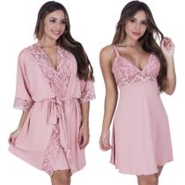 Kit de Robe e Camisola Sofia de amamentação