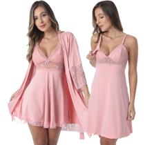 Kit de Robe Medusa e Camisola de amamentação 2 peças Kit de Robe Medusa e Camisola de amamentação 2 peças