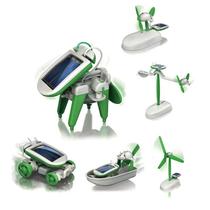 Kit De Robô 6 Em 1 Movido a Energia Solar Para Crianças DIY Brinquedos Educativos De Construção De