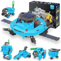 Kit de robô solar Playsheek 6 em 1 STEM Projects Kids 8-12 Blue