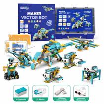 Kit de Robótica Maker Vector Bot 46 em 1 C/ Programação + Livro - 606 Peças Kit de Robótica Maker Vector Bot 46 em 1 C/ Programação + Livro - 606 Peças