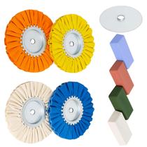 Kit de roda de polimento Ketofa 8" Airway, 9 unidades para rebarbadora