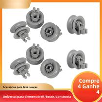 Kit De Rodas Para Cesto Superior De Lava-Louças Universal 8PCS Para Siemens Neff Bosch Constructa Kit De Rodas Para Cesto Superior De Lava-Louças Universal 8PCS Para Siemens Neff Bosch Constructa