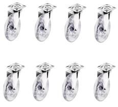 Kit de Rodizio Giratório Siliconado 75mm C/ 8 peças - Soprano