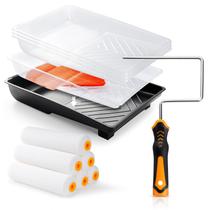 Kit de rolos de pintura HANJKINZ 6" Foam Rollers Tray Liner Kit de rolos de pintura HANJKINZ 6" Foam Rollers Tray Liner
