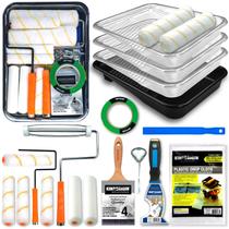 Kit de rolos de pintura KingOrigin de 20 peças com 9 e 6 rolos e pincéis