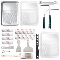 Kit de rolos de pintura Mister Rui, pacote com 18, 49 rolos e pincel