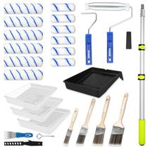Kit de rolos de pintura Rhibak com poste de extensão, conjunto de 27 peças Kit de rolos de pintura Rhibak com poste de extensão, conjunto de 27 peças