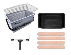 Kit de rolos de pintura ROLLINGDOG de 18 polegadas com bandeja, balde e tampas Kit de rolos de pintura ROLLINGDOG de 18 polegadas com bandeja, balde e tampas