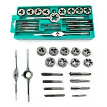 Kit de Rosqueamento Manual 20 Peças Macho e Femea Tarracha Kit de Rosqueamento Manual 20 Peças Macho e Femea Tarracha