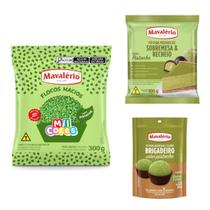 Kit de sabor Pistache Pó Sobremesa e Recheio, Flocos Macios Granulados Brigadeiro Kit de sabor Pistache Pó Sobremesa e Recheio, Flocos Macios Granulados Brigadeiro