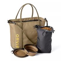 Kit de sacola de viagem para cães Orvis Tough Trail com tigelas dobráveis Kit de sacola de viagem para cães Orvis Tough Trail com tigelas dobráveis
