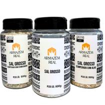 Kit De Sal Grosso Churrasco 3 Potes Armém Real Kit De Sal Grosso Churrasco 3 Potes Armém Real